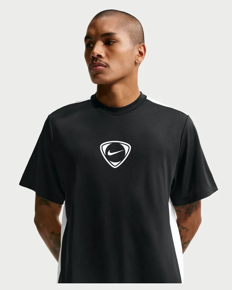 Nike Academy+ Dri-FIT Kurzarm-Fußballoberteil (Herren) - Schwarz Schwarz