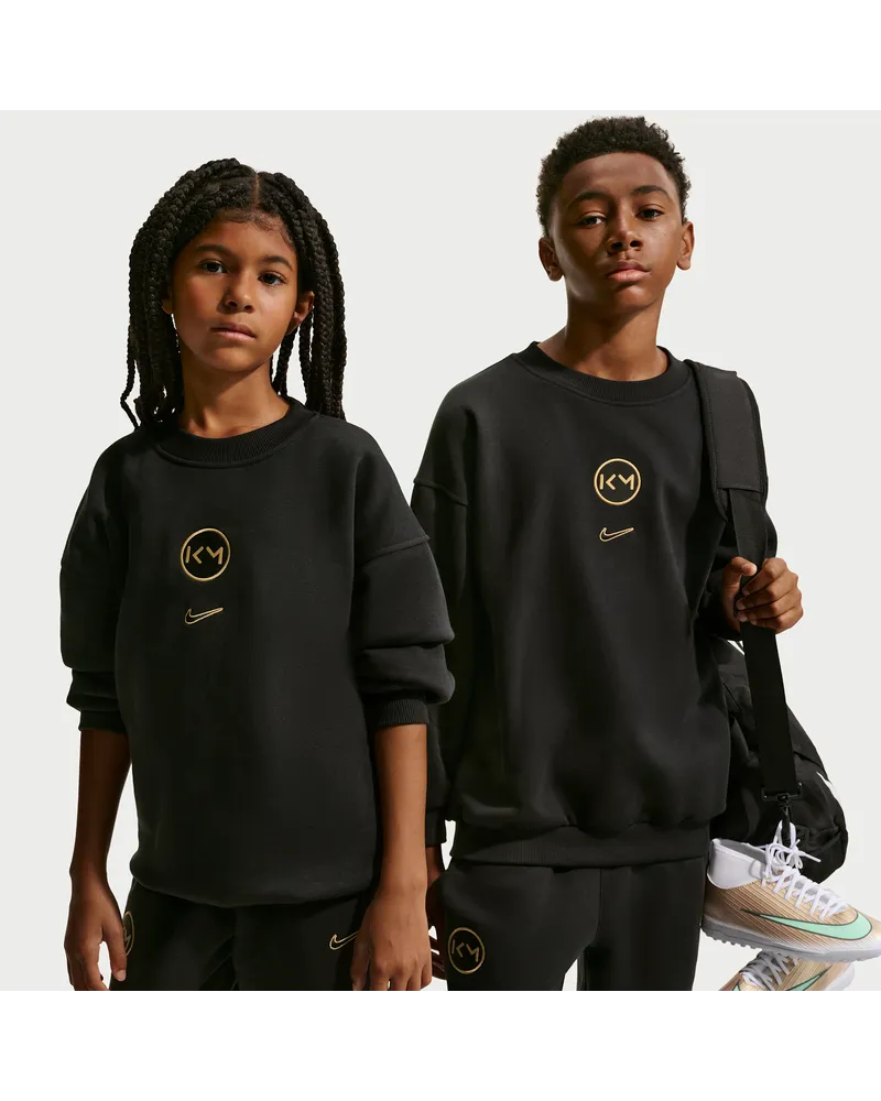 Nike Kylian Mbappé Club Fleece  Football Oversize-Sweatshirt mit Crewneck (ältere Kinder) - Schwarz Schwarz
