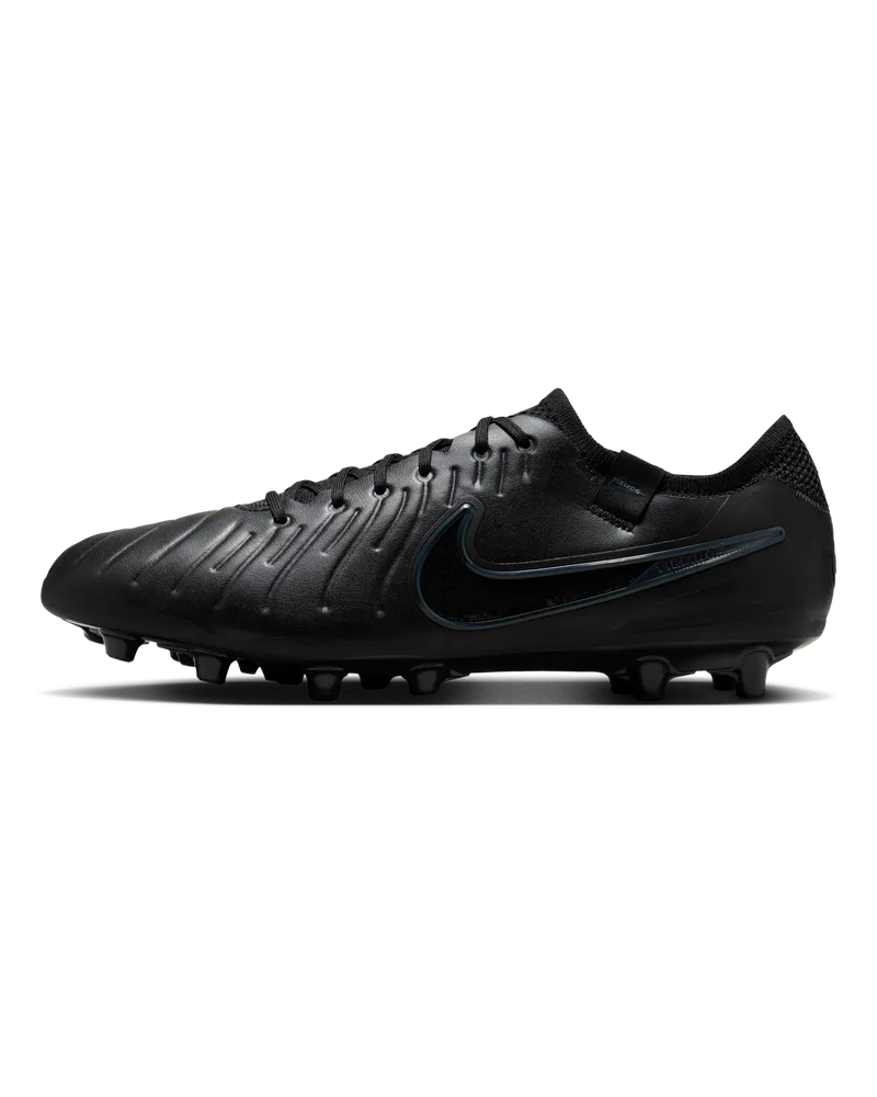 Nike Tiempo Legend 10 Elite Low-Top-Fußballschuh für Kunstrasen - Schwarz Schwarz