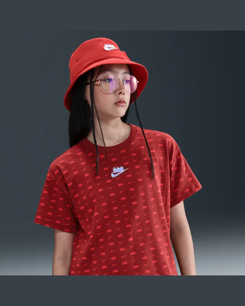 Nike x LEGO® Kollektion Crop-T-Shirt (Mädchen) - Rot Rot