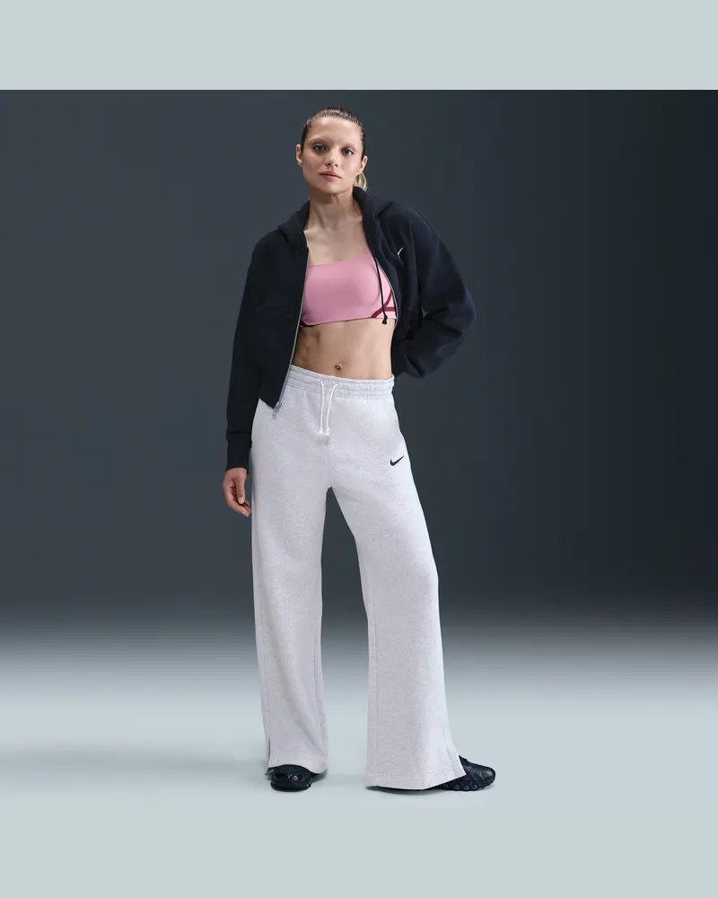 Nike Sportswear Phoenix Fleece Hose mit hohem Bund und weitem Bein (Damen) - Braun Braun