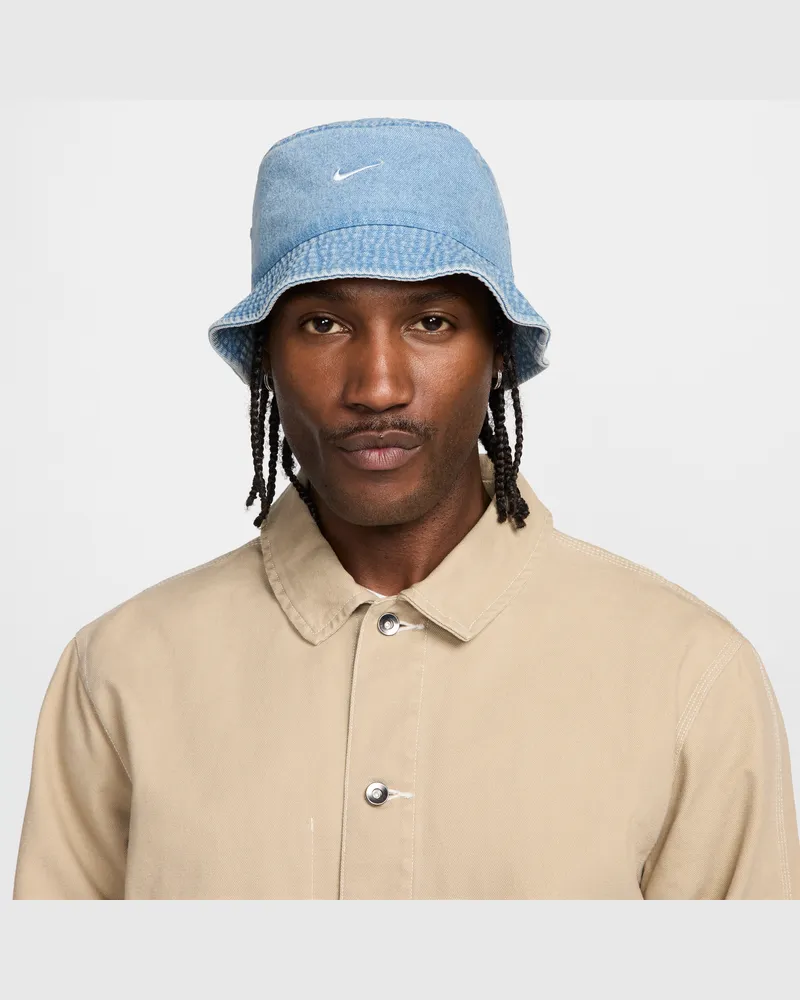 Nike Apex Bucket Hat aus Denim - Blau Blau