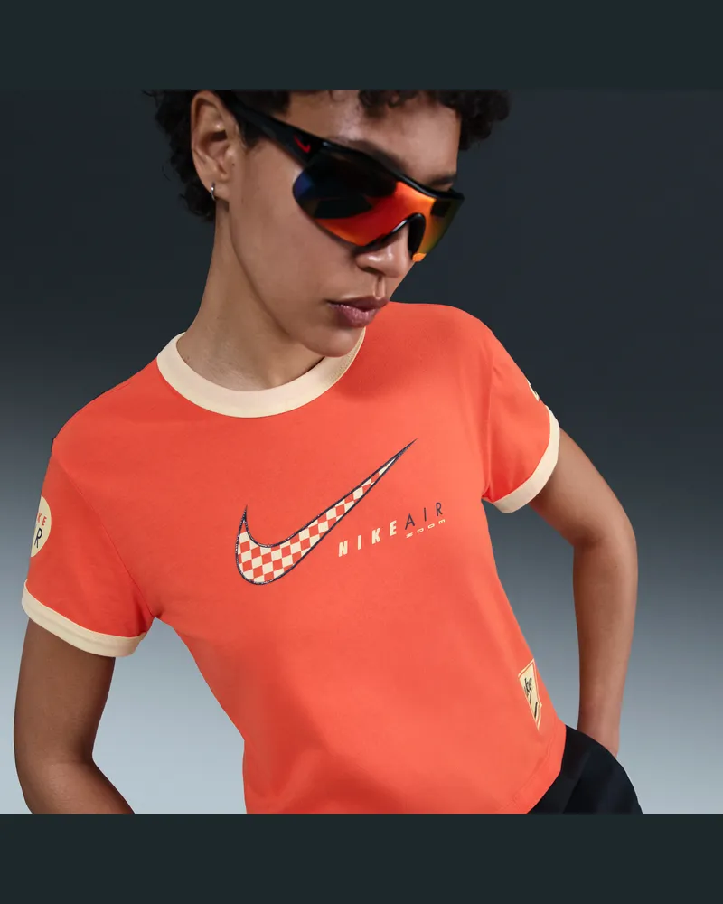 Nike Sportswear Club Kurzarm-T-Shirt (Damen) - Orange Orange