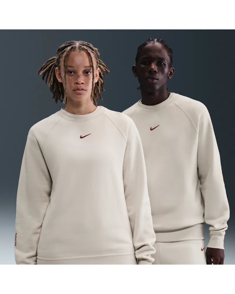 Nike NOCTA CS Fleece-Pullover mit Rundhalsausschnitt (Herren) - Braun Braun