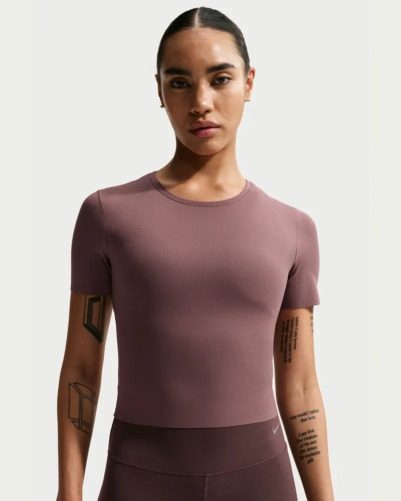 Nike Zenvy Dri-FIT-Kurzarmshirt (Damen) - Lila Lila