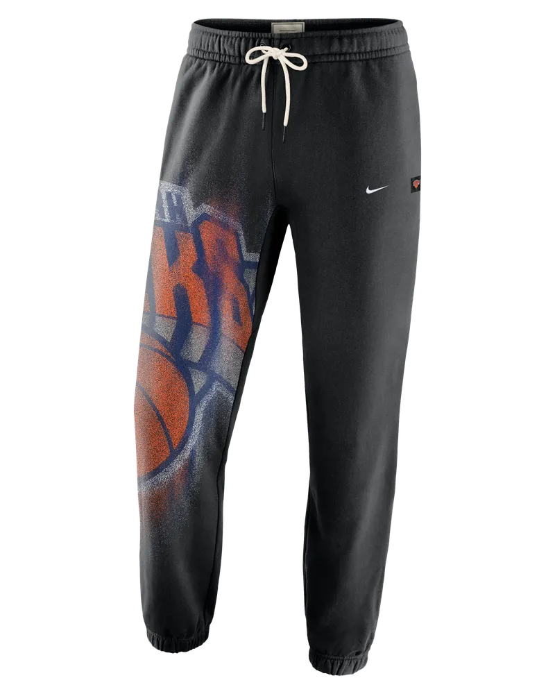 Nike New York Knicks Standard Issue Fleece-Basketballhose (Herren) - Schwarz Schwarz
