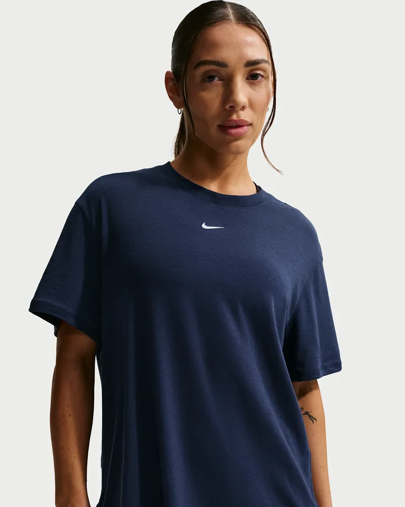 Nike One Relaxed Dri-FIT-Kurzarmshirt für Damen - Blau Blau