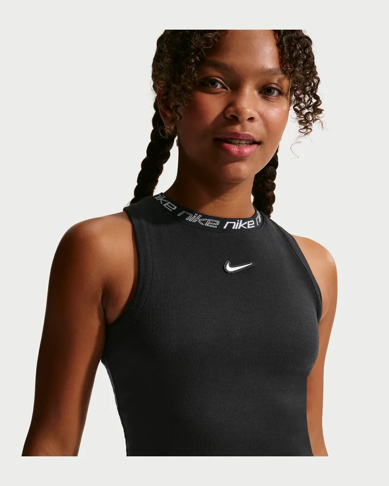 Nike Tanktop mit Dri-FIT-Technologie für ältere Kinder (Mädchen) - Schwarz Schwarz