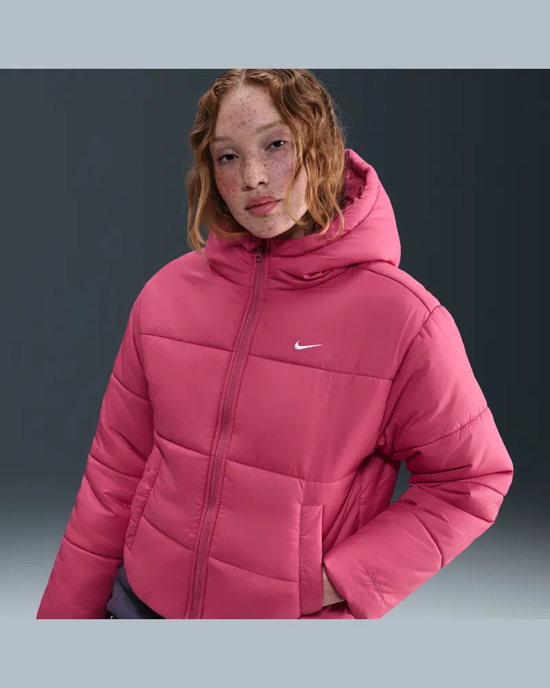 Nike Sportswear Classic Puffer lockere Therma-FIT Jacke mit Kapuze für Damen - Lila Lila
