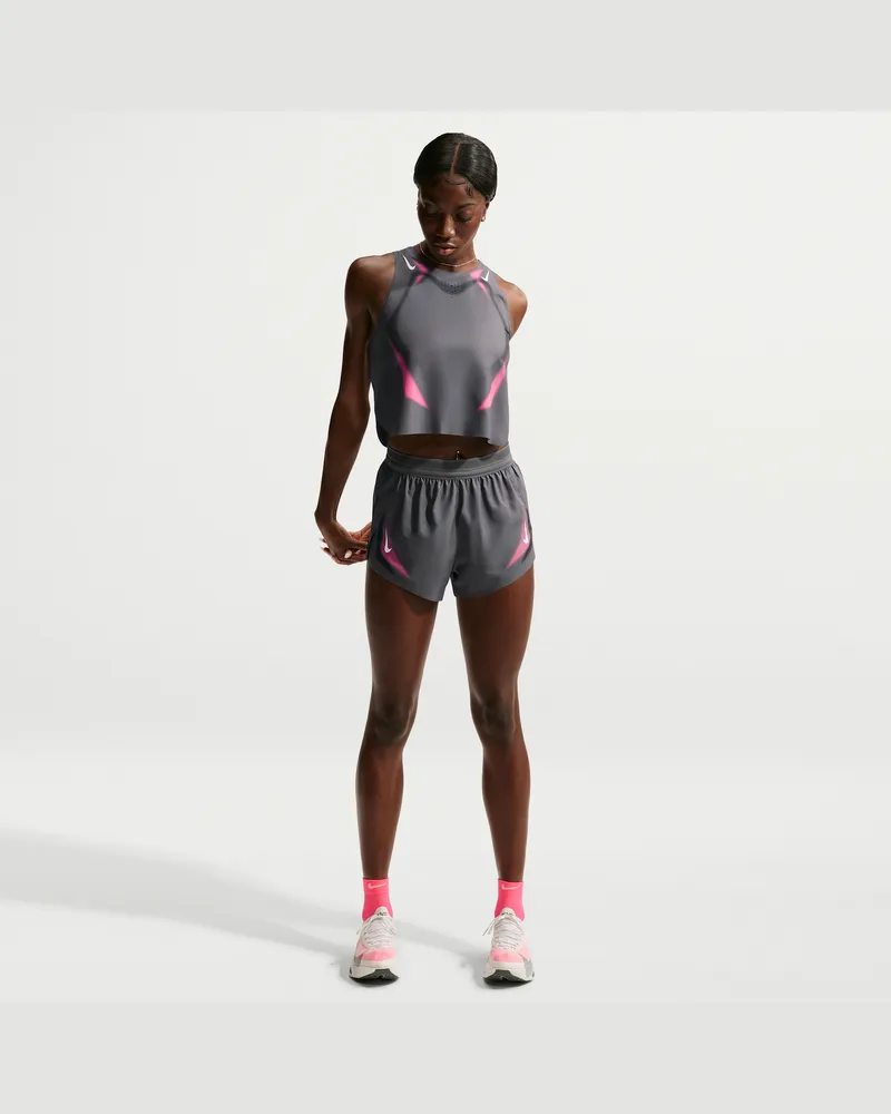 Nike AeroSwift Dri-FIT ADV-Laufshorts mit Slip für (ca. 7,5 cm, Damen) - Grau Grau