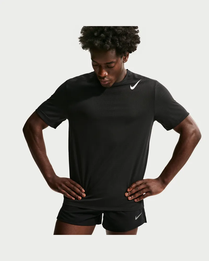 Nike AeroSwift Dri-FIT ADV Kurzarm-Laufoberteil (Herren) - Schwarz Schwarz