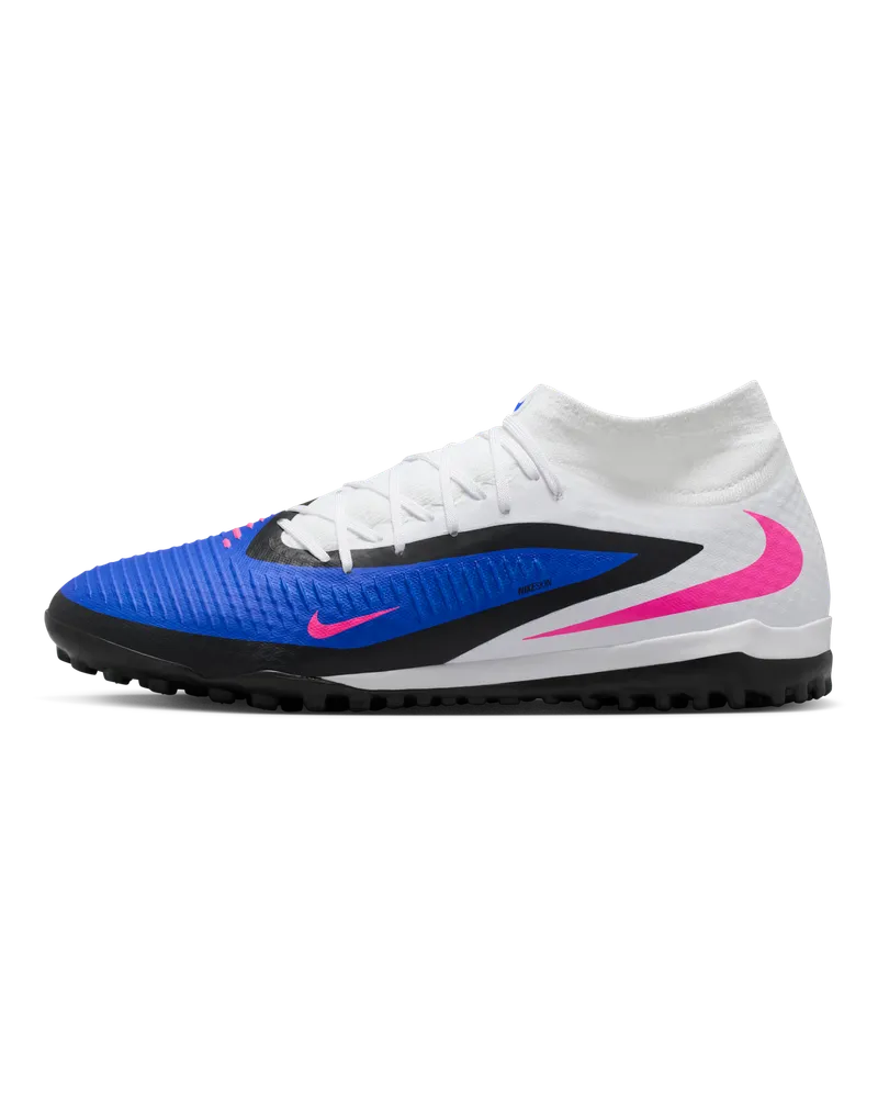 Nike Phantom 6 High Academy Fußballschuh für Turf - Blau Blau