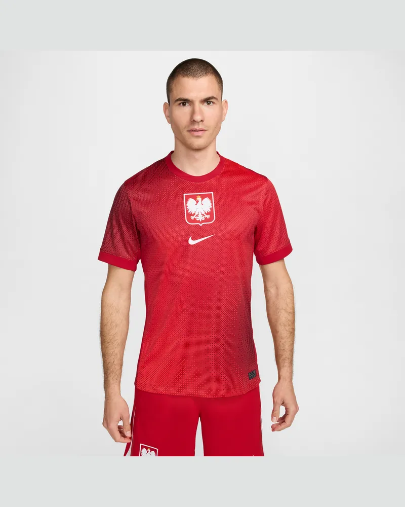 Nike Polen 2024/25 Stadium Away Replica Fußballtrikot mit Dri-FIT-Technologie für Herren - Rot