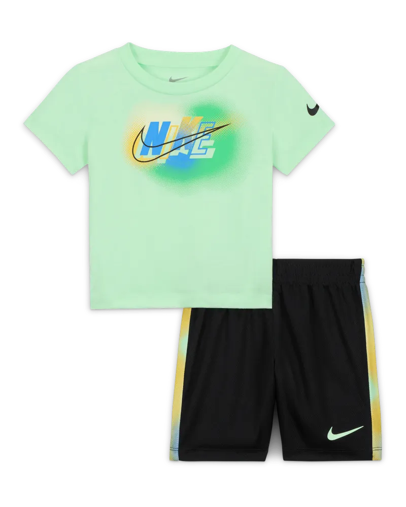 Nike Hazy Rays Shorts-Set für Babys (12–24 M) - Schwarz Schwarz