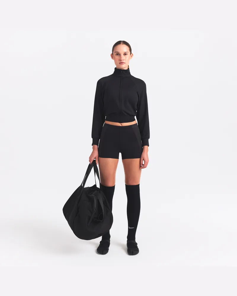 Nike SKIMS Matte Shine Mix Damen-Shorts (ca. 5 cm) - Schwarz Schwarz