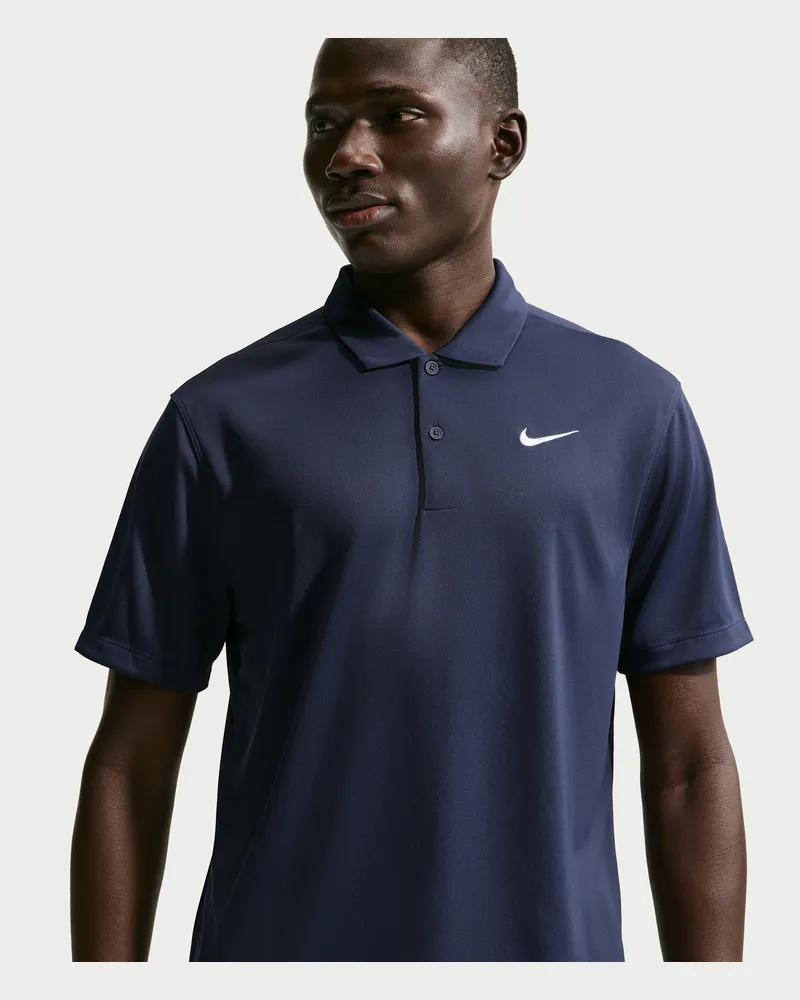 Nike Court Dri-FIT Tennis-Poloshirt für Herren - Blau Blau