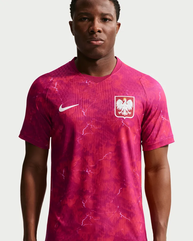 Nike Polen 2026  Aero-FIT authentisches Auswärtsspiel-Fußballtrikot (Herren) - Rot Rot
