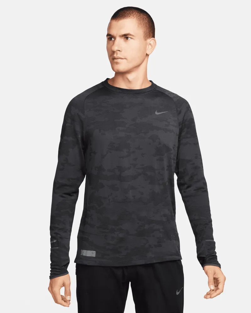 Nike Therma-FIT ADV Running Division Longsleeve-Laufoberteil für Herren - Schwarz Schwarz