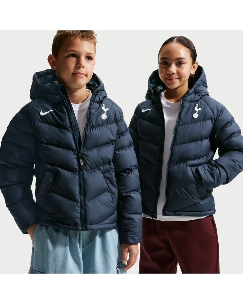 Nike Tottenham Hotspur Fußballjacke mit Synthetikfüllung und Kapuze (ältere Kinder) - Blau Blau