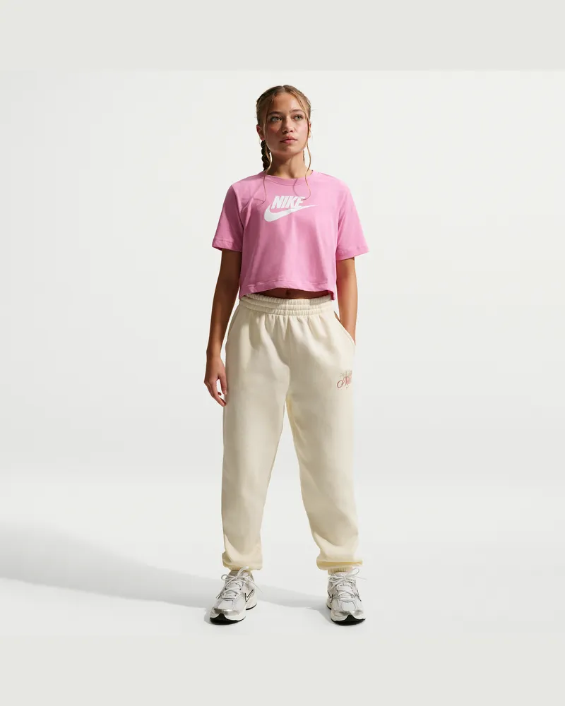 Nike Club Fleece lockere Hose mit Grafik (Mädchen) - Braun Braun