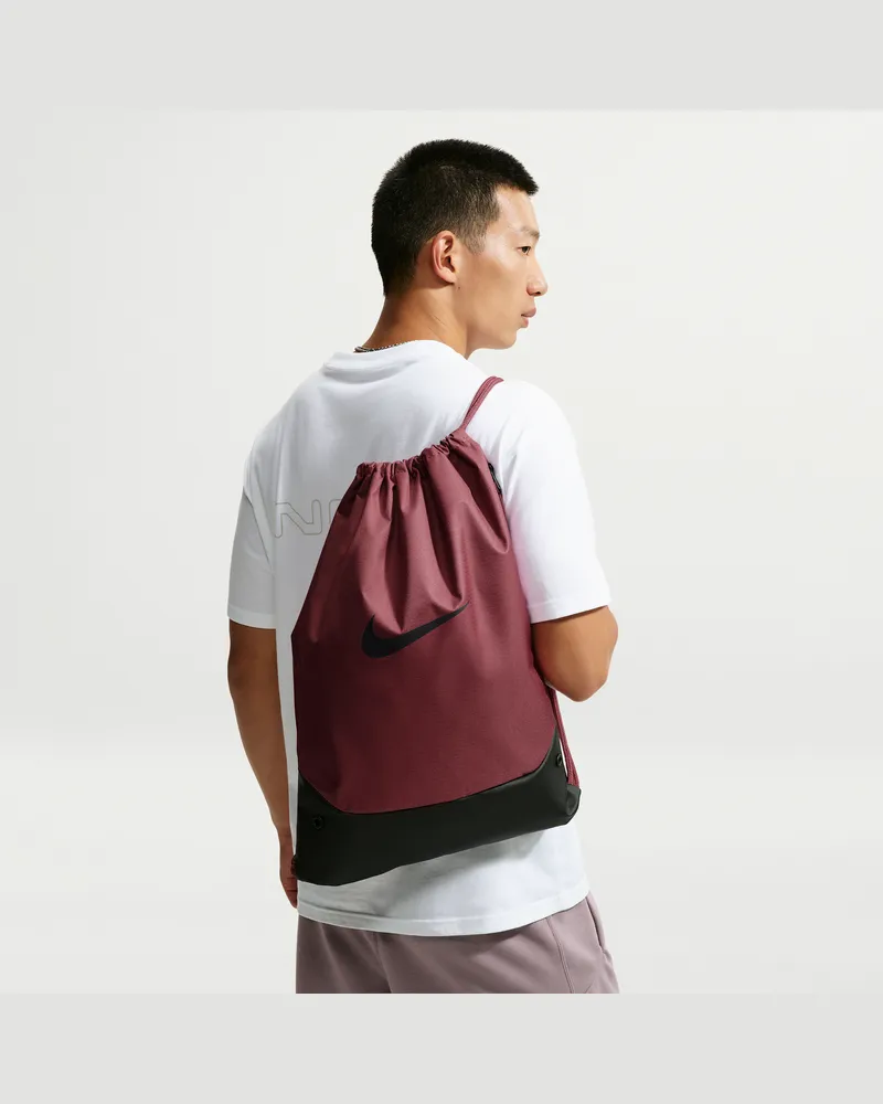 Nike Brasilia Tasche mit Kordelzug (18 l) - Rot Rot