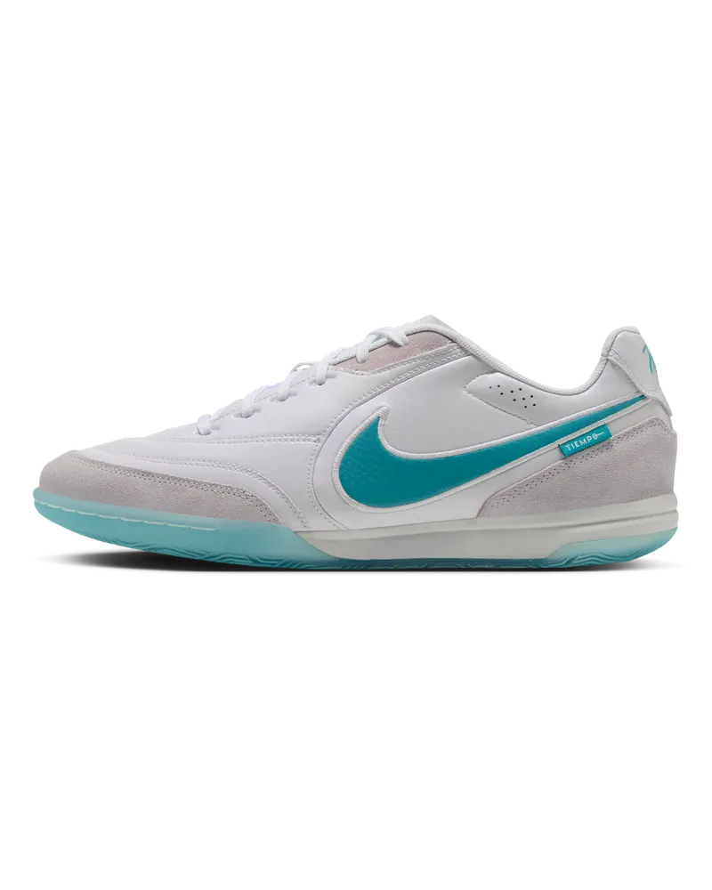 Nike Tiempo Streetgato Low-Top-Fußballschuh für Hallen- und Hartplätze - Weiß Weiß