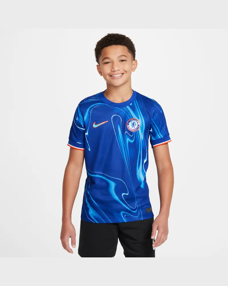 Nike FC Chelsea 2024/25 Stadium Home  Replika-Fußballtrikot mit Dri-FIT-Technologie (ältere Kinder) - Blau Blau