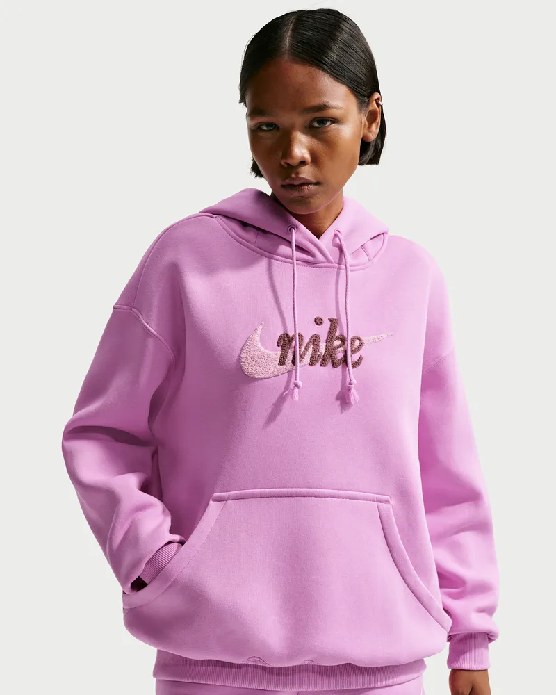 Nike Phoenix Oversize-Hoodie mit Logo für Damen - Lila Lila