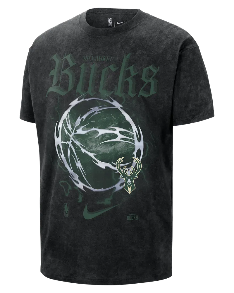 Nike Milwaukee Bucks Courtside "Halloween"  NBA Max90-T-Shirt (Herren) - Schwarz Schwarz