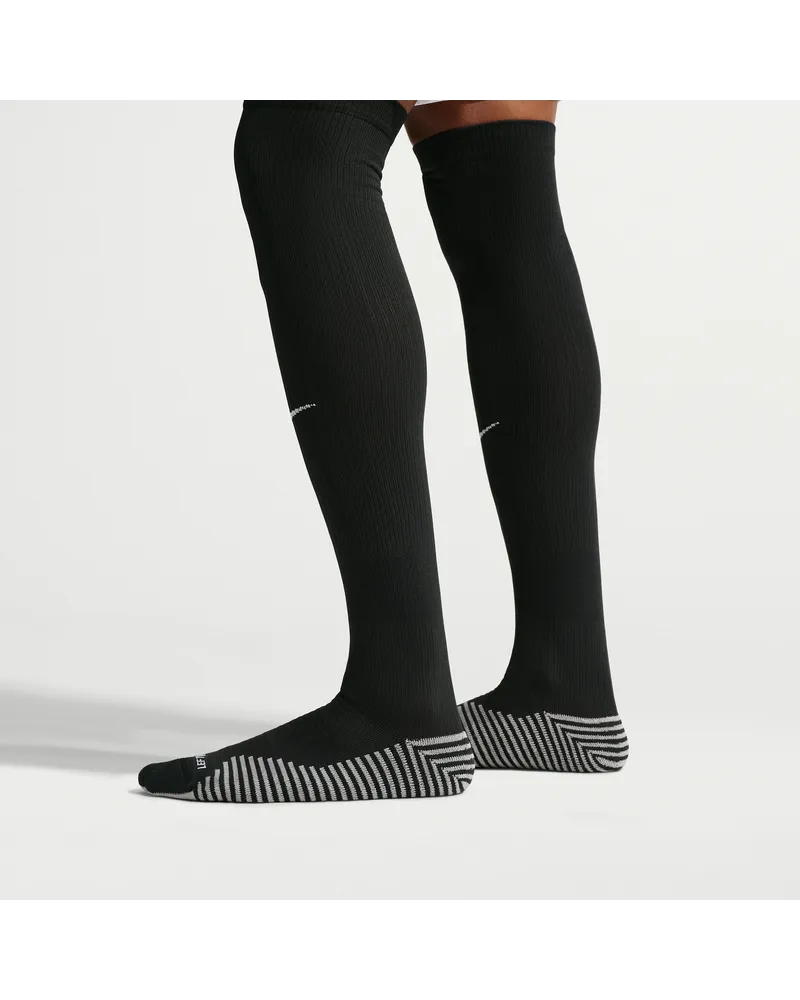 Nike Dri-FIT Strike kniehohe Fußballsocken - Schwarz Schwarz