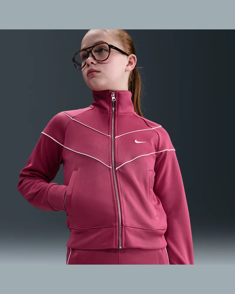Nike Sportswear Trainingsjacke aus Strickmaterial (ältere Kinder, Mädchen) - Lila Lila