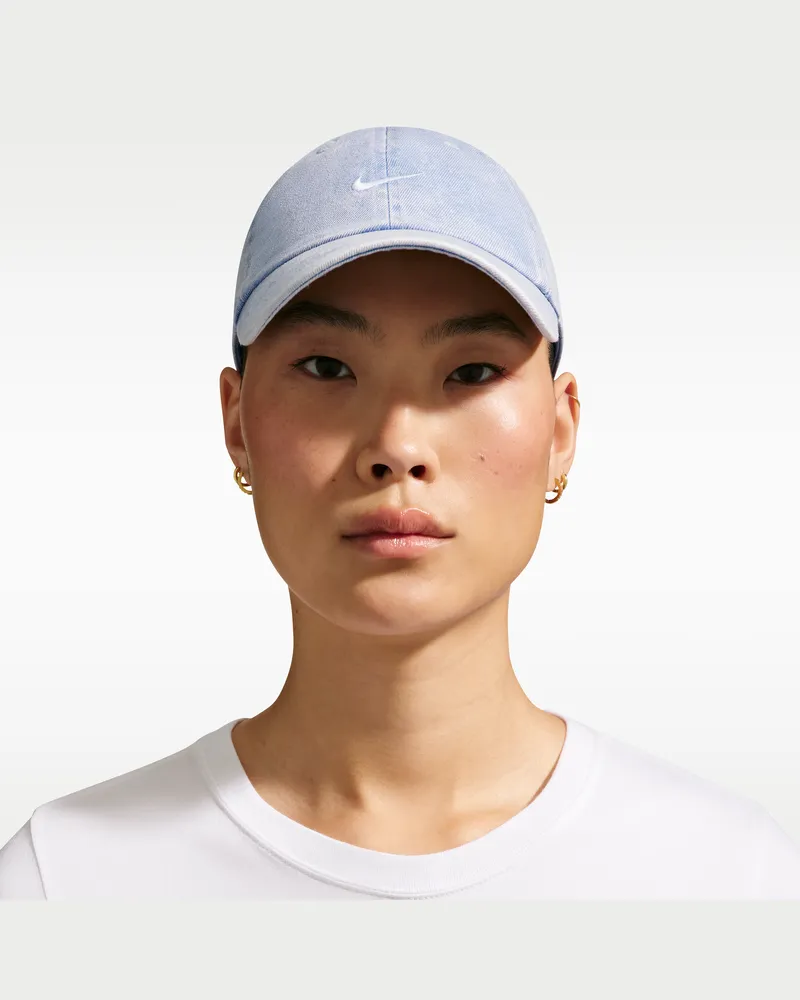 Nike Club unstrukturierte Denim-Cap - Blau Blau