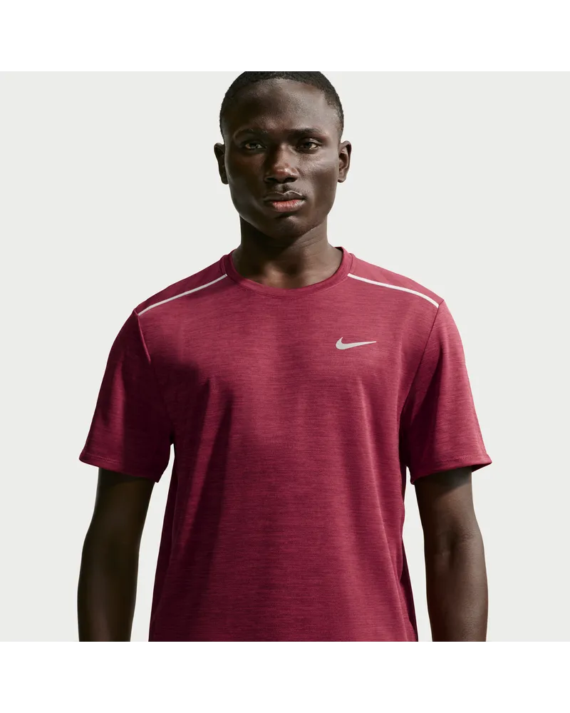 Nike Miler Dri-FIT Kurzarm-Laufoberteil für Herren - Rot Rot