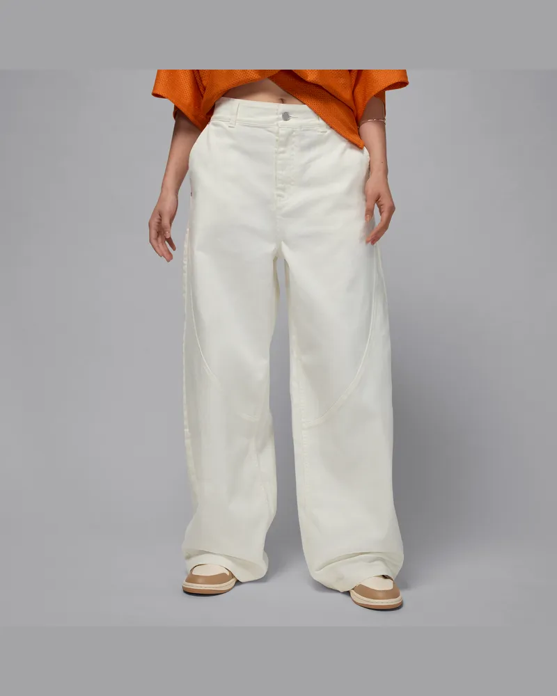 Jordan Flight '91 weite Hose mit weitem Bein (Damen) - Weiß Weiß
