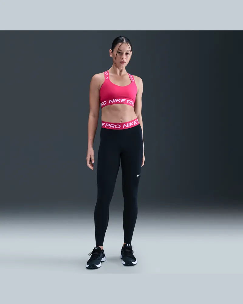 Nike Pro Leggings mit mittelhohem Bund und Mesh-Einsatz für Damen - Schwarz Schwarz