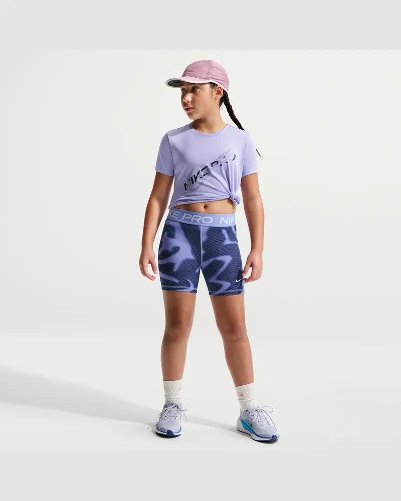 Nike Pro Dri-Fit Shorts (ca. 7,5 cm) für ältere Kinder (Mädchen) - Lila Lila