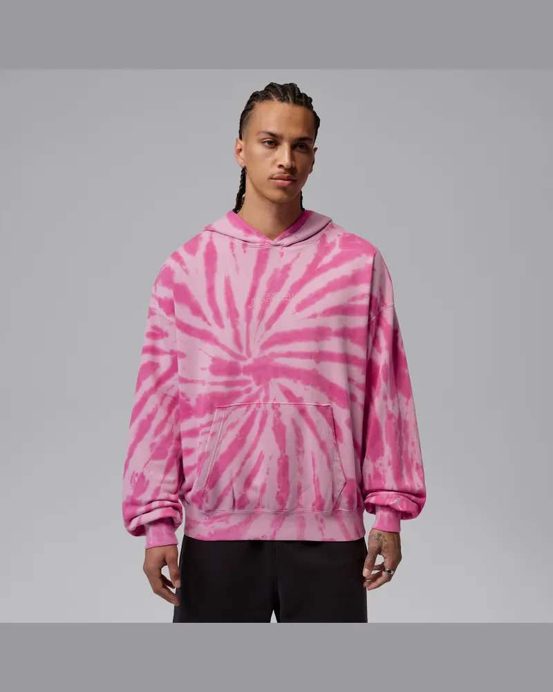 Jordan Brooklyn Festival Fleece-Pullover mit Batik-Design (Herren) - Pink Pink