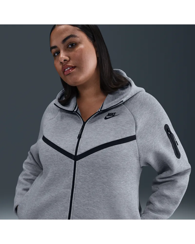 Nike Sportswear Tech Fleece Windrunner Damen-Hoodie mit durchgehendem Reißverschluss - Grau Grau