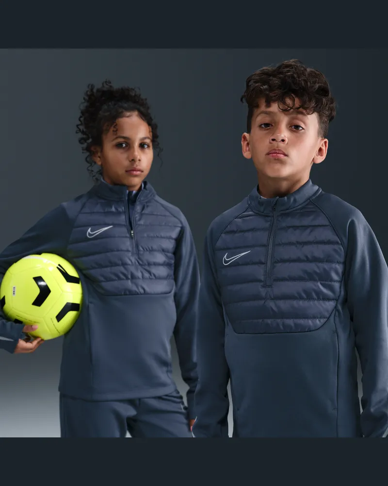 Nike Therma-FIT Academy Fußball-Trainingsoberteil für ältere Kinder - Blau Blau