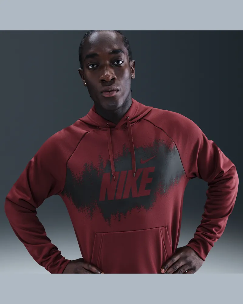 Nike Therma-FIT Fleece-Hoodie für Herren - Rot Rot