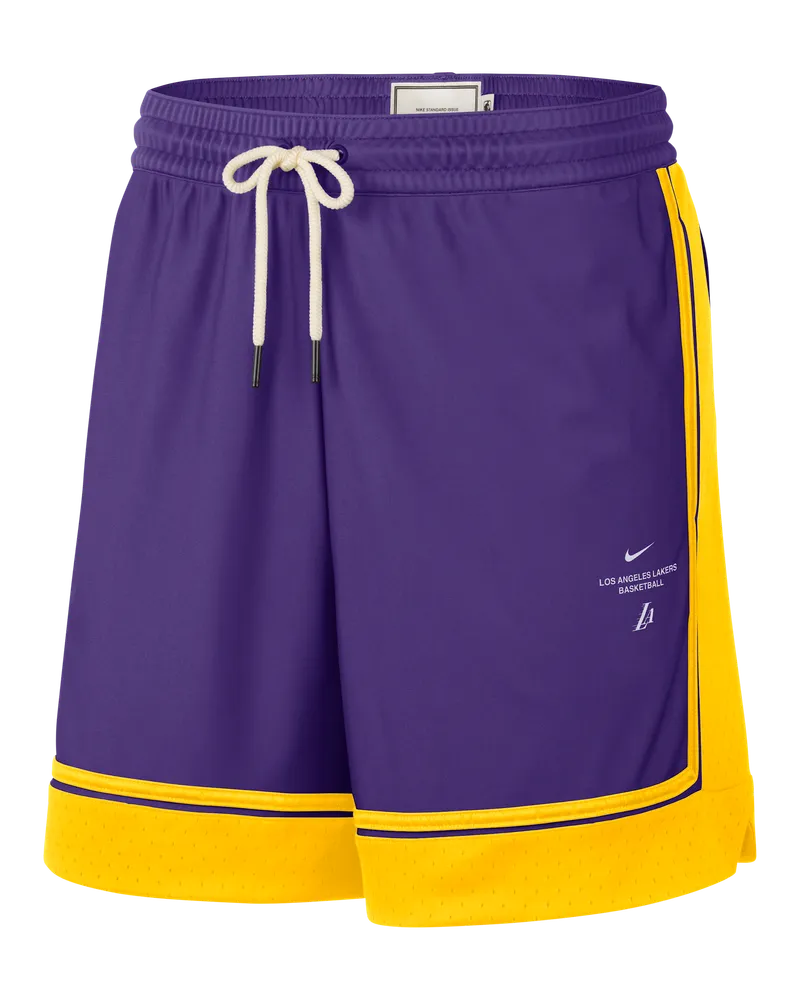 Nike Los Angeles Lakers Standard Issue NBA Shorts (ca. 15 cm, Herren) - Lila Lila