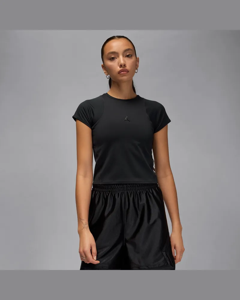 Jordan Sport Flightweight Dri-FIT Kurzarmshirt (Damen) - Schwarz Schwarz