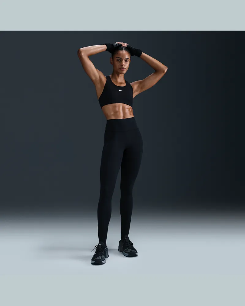 Nike Universa Leggings in voller Länge mit hohem Bund und ohne Frontnaht (Damen) - Schwarz Schwarz