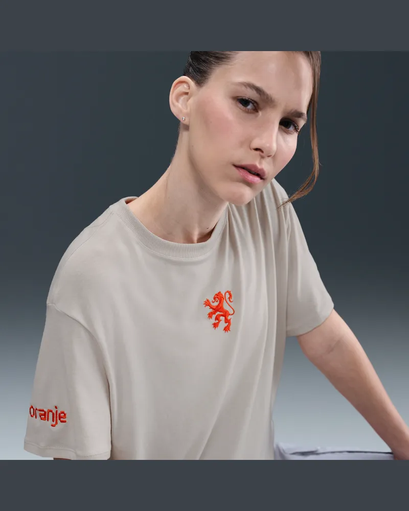 Nike Niederlande Relaxed  One Dri-FIT Fußball-Kurzarmshirt (Damen) - Braun Braun