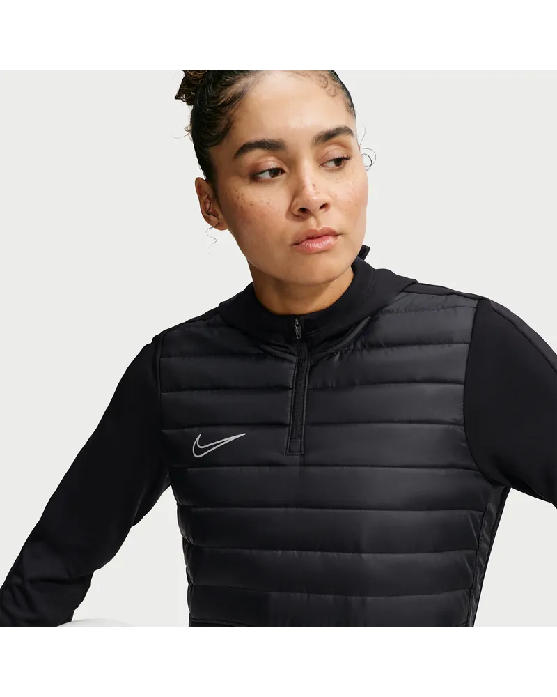 Nike Academy Winter Warrior Therma-FIT Drill-Fußballoberteil (Damen) - Schwarz Schwarz