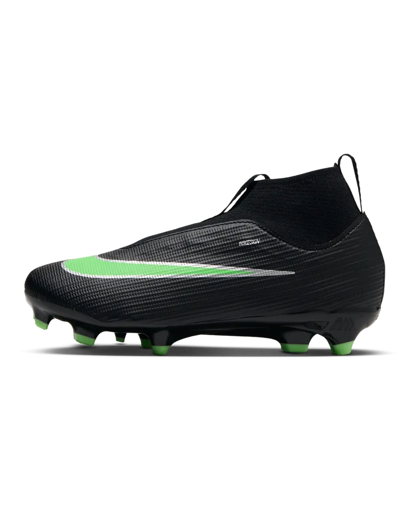 Nike Jr. Mercurial Superfly 11 Academy High-Top-Fußballschuh für verschiedene Böden (kleinere Kinder) - Schwarz Schwarz