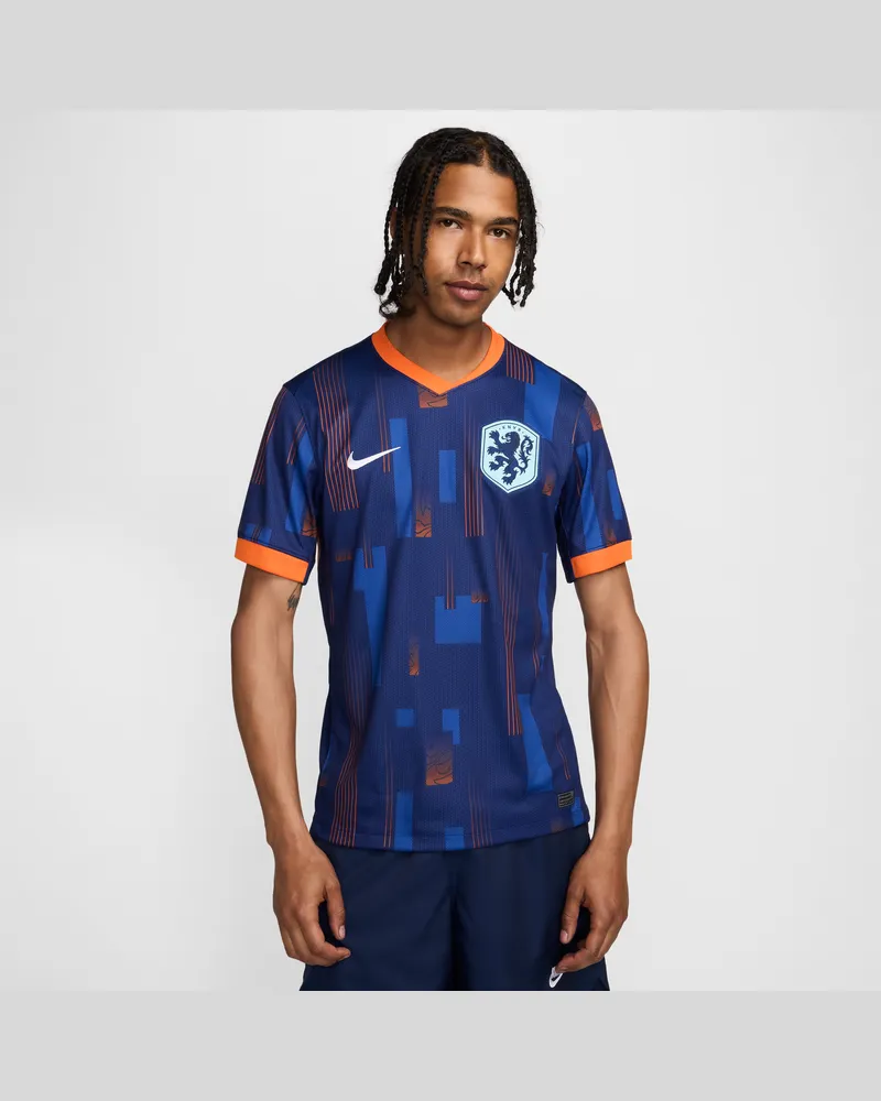 Nike Netherlands (Men's Team) 2024/25 Stadium Away  Dri-FIT Soccer Replica Fußballtrikot für Herren - Blau Blau