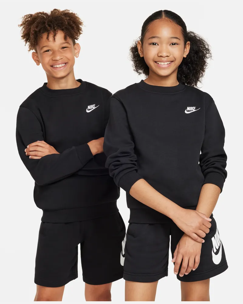 Nike Sportswear Club Fleece Sweatshirt für ältere Kinder - Schwarz Schwarz