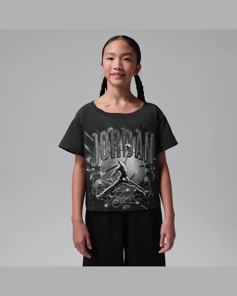 Jordan Rebel Rose T-Shirt für ältere Kinder - Schwarz Schwarz