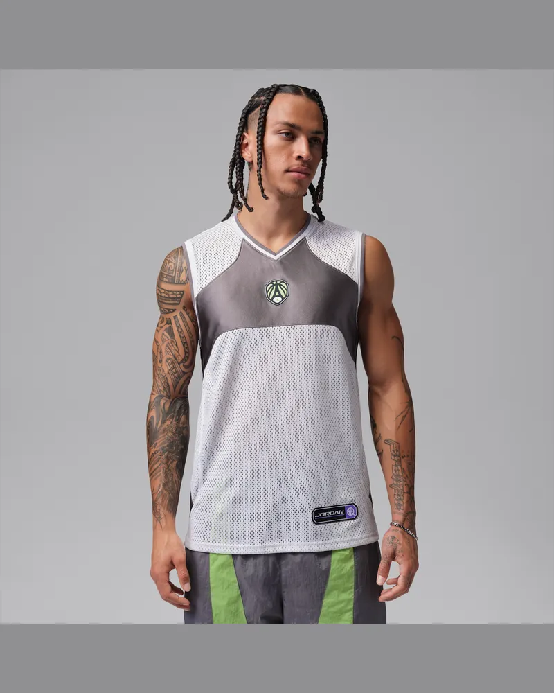 Jordan Sport Quai 54 Mesh-Trikot (Herren) - Weiß Weiß
